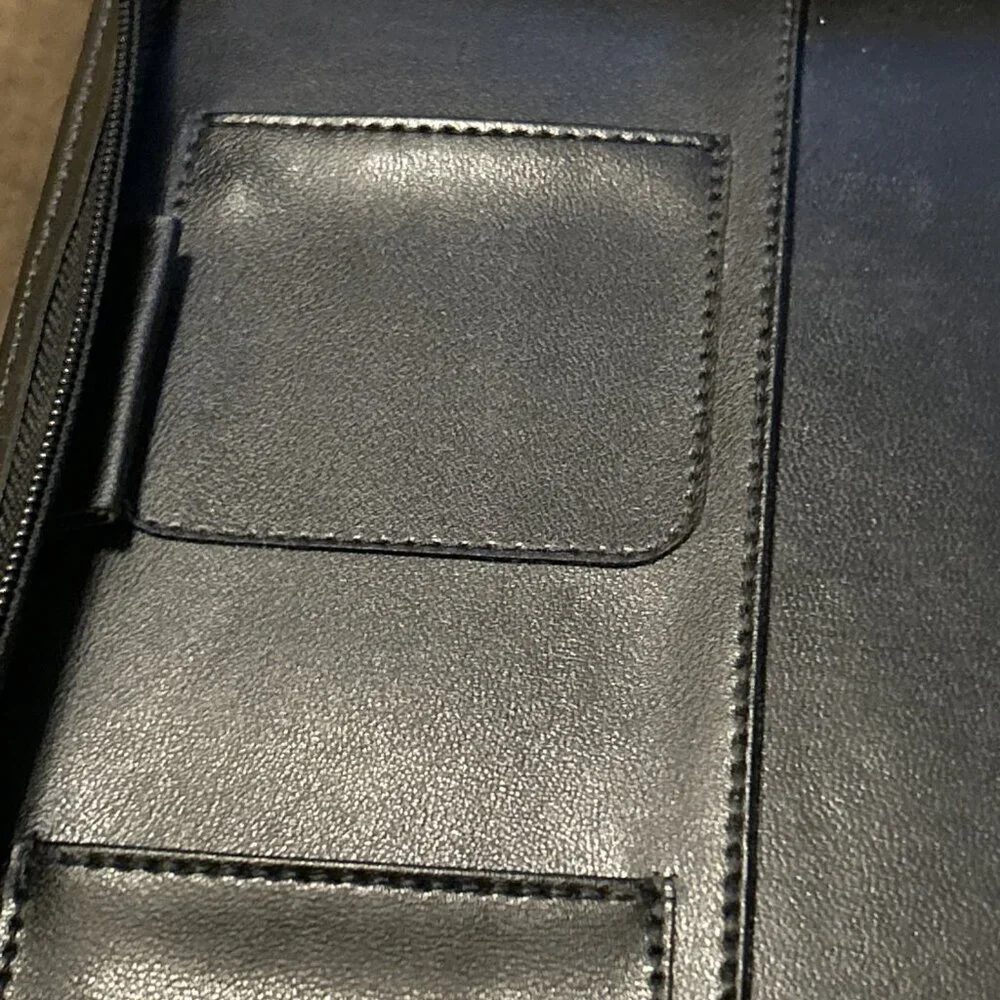 Leather Day Runner Classic Edition Planner 3-Ring Binder Black W/paper Vintage
